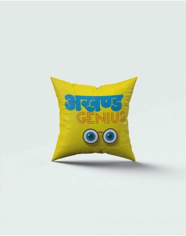 Akhand genius print cushion