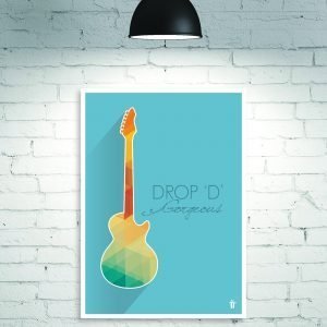 drop d guitar wall poster