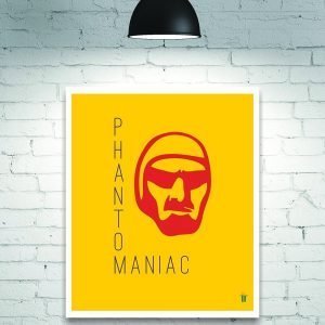 phantom maniac yellow wall poster