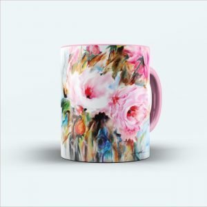 rose printed mug