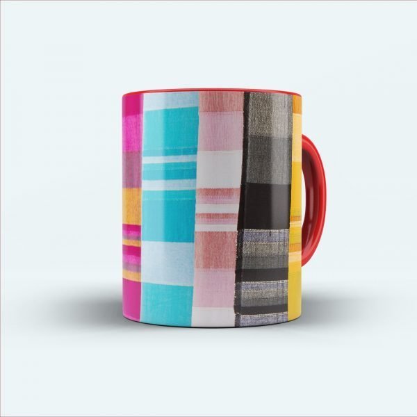 multicolour cloth painting printed mug